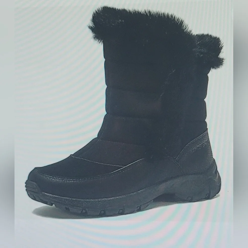 NWT LANDS END EXPEDITION FAUX FUR WATERPROOF PUFFER SNOW BOOTS
